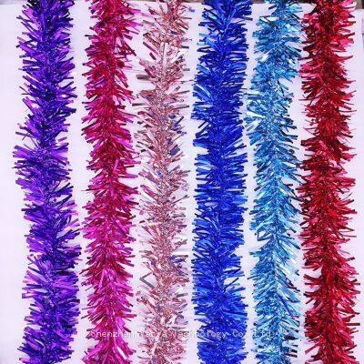 Wholesale Customized Christmas Tinsel Garlands - Glitter PET Decor for Trees & Parties, Bulk Supplies