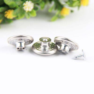 Denim Button Jeans Clothes Engraved Brass and Rivet Jeans Jacket Logo Custom Metal Buttons for Denim Jeans With Diamond photo-5