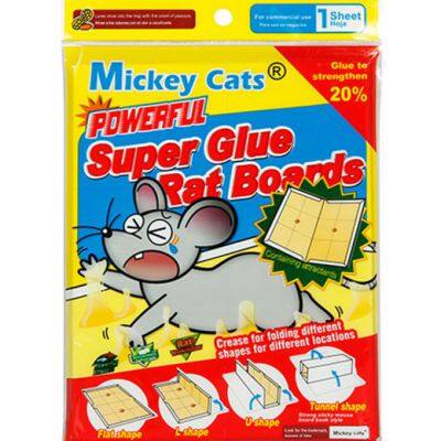 Strong Adhesive Pest Control Weather Resistant Mickey Cats Mouse Rat Glue Traps Board