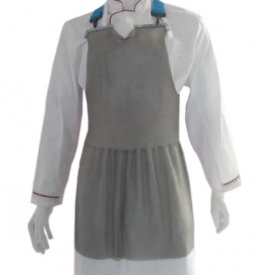 ZH PROTECT Cut-Protection Stainless Steel Metal Ring Welding Chainmail Mesh Apron for Kitchen Butcher Food