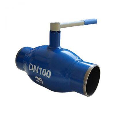 PN25 DN100 Сварной шаровой кран с седлом из ПТФЭ, шаровой кран с рычагом, шаровой кран с пневматическим приводом