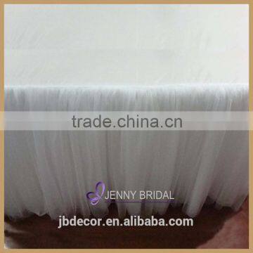 TC091(5) Elegant Wedding Party Decorations White Tulle Table Skirt photo-2