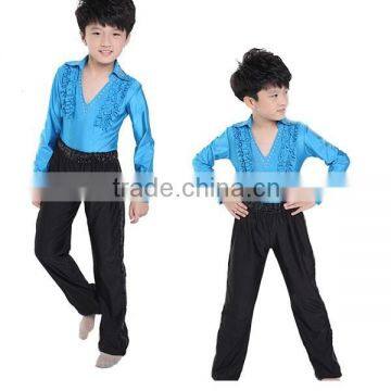 Promotion Fashion Long Sleeve and Pants Children Ballroom Dance Practice Costume for Boys Latin Jazz Dance Wear photo-5