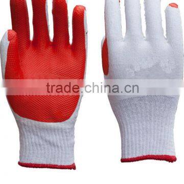 palm rubber coated gloves, green rubber /yellow rubber/red rubber