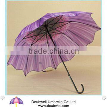 CMYK printed Straight flower umbrella