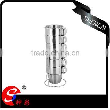Stainless Steel Travel Mug/ 7pcs Tea Cup Drinking Water Coffee Mug Set photo-5
