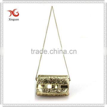 fashion travel cosmetic bag with metal chain