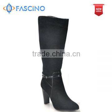 Black rivet fashion boots for women