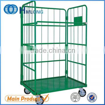 Industrial welding collapsible secure steel roll box pallet