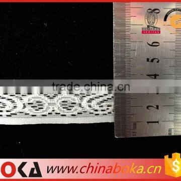 Fashion Spandex Nylon White Heart Pattern Lace for Garment Decorate