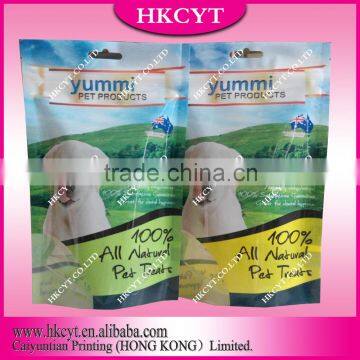 china commercial stand up dog food plastic package