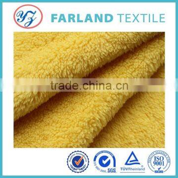 Yellow Color Sherpa Coat Lining Fabric 100%polyester Fabric Ugg Boots Fabric photo-2