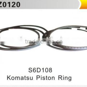 PISTON RING FOR PC300-5 300-6 6D108 ENGINE