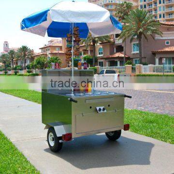 Stainless Steel Mobile Food Truck -Ice Cream Cart-Hot Dog Cart for sale