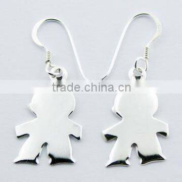 Sterling Silver Dangle Earrings It's A Baby Boy!