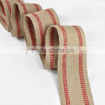 11 Pound Red/Natural Jute Webbing - 10 Yard Roll