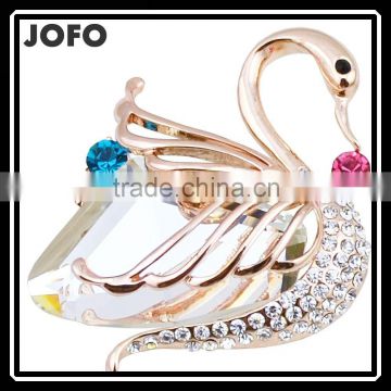 New Style High Quality Super Flash Color Rhinestone High-Grade Swan Brooch