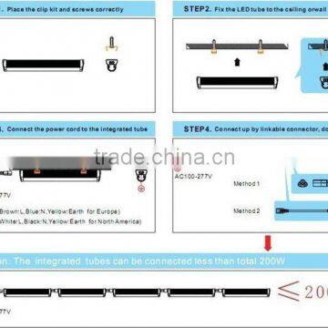 Hot Sell Best Price 6ft 39W T8 7000K Integrated/Single Pin/G13/Rotatable ho V Shape Cooler Door Led Light photo-5