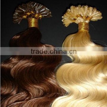 China hair products double drawn nail tip