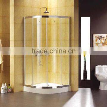 Portable Corner Sector Fiberglass Shower Cabins Readly Made Tempered laminated glass Shower Enclosures Hotel Bathroom Equipment