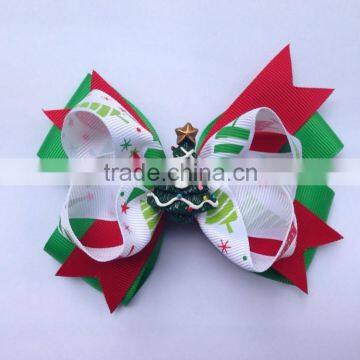 Hot Ribbon Christmas Hair Bows With Clips for Baby and Girl Hair Boutique Christmas Bow CB-3393