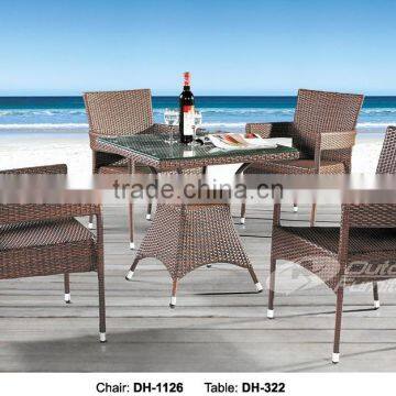 2015 used patio furniture rattan bistro chair (DH-1126)