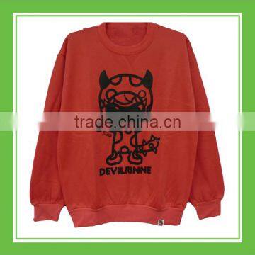 Popular Products Bros Devil Baby Rinne Printed Long Sleeve Red Warm Sweater With Best Quality