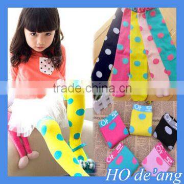 HOGIFT candy-colored Polka Dots Childrens Stocking,child cotton Knee-high socks,baby dress Stockings