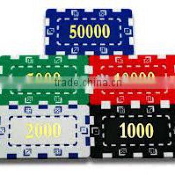 New Rectangular Chips Model,hot Stamping Value Rectangular Poker Chip photo-2