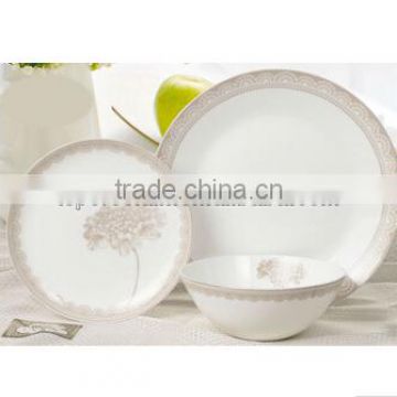 18pcs decal bone china dinner set,ceramic