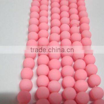 6mm round neon color beads in bulk,Glass Beads YZ021