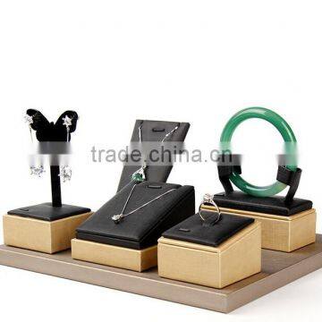 High End Custom Logo Printed Leather Jewelry Display Set