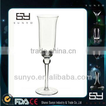 Wholesale Novelty Bead Stem Trumpet Champagne Flute