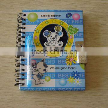 custom design hardpack notebook with lock