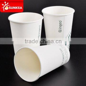 Wholesale PLA disposable paper cup,single wall paper coffee cup