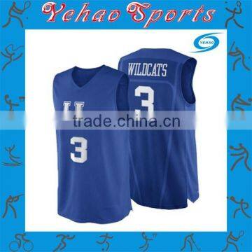 Blue color clothing for men sublimation baseball jersey