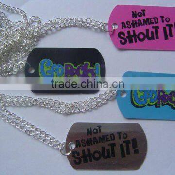 Custom preprinted metal dog tag