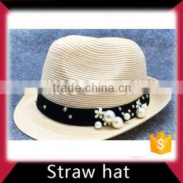 Customized panama raffia straw hat