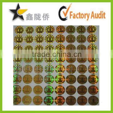 High grade 3D effective hologram sticker anti-fake custom hologram security sticker