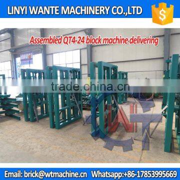 WANTE BRAND QT4-24 Block Making Machine Assembled Deivering to Customer Make More Money photo-2