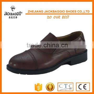 black & brown genuine cow leather comfortable rubber sole men office shoes