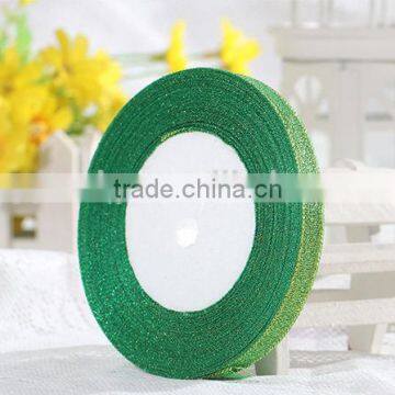 Wholesale Polyester Gold/Silver /pink metallic foil ribbon