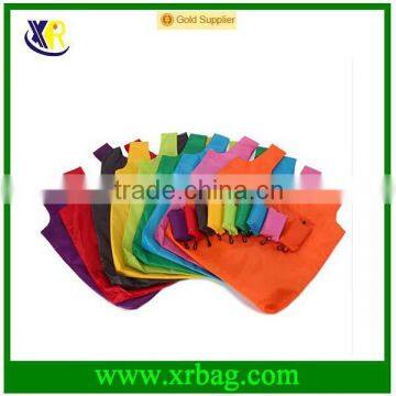 Custom nylon solid color shape folding shopping bag