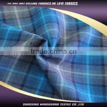 China factory classical rayon check pattern t-shirt spandex polyester tube fabric