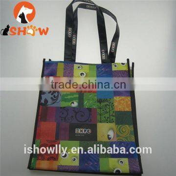 Shopping braids bags whole coated printing logo customized promotion gift OEM order