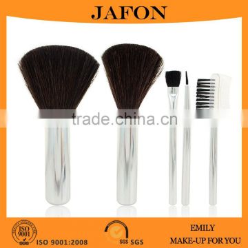 5pcs Sliver Luxury High End Cosmetic Brush Travel Set