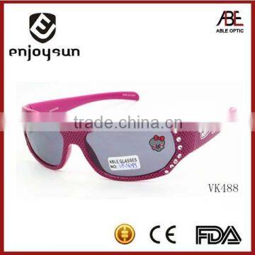 High quality novelty girl sports sunglasses with wide temple