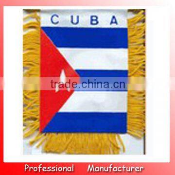 8*12cm flag banner,CUBA felt national pennants,hanging flag with suction