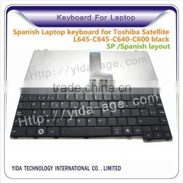 Spanish Laptop keyboard for Toshiba Satellite L645-C645-C640-C600 black