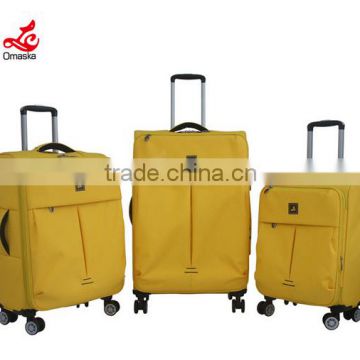 Promotional high quality hot selling nylon fabric trolley luggage